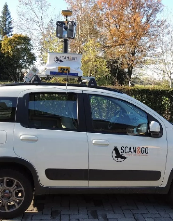 Scan&Go-System zur Montage auf einem Fahrzeug