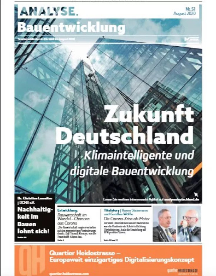 Sonderausgabe "Analyse Bauentwicklung" in der Zeitung "Die Welt"