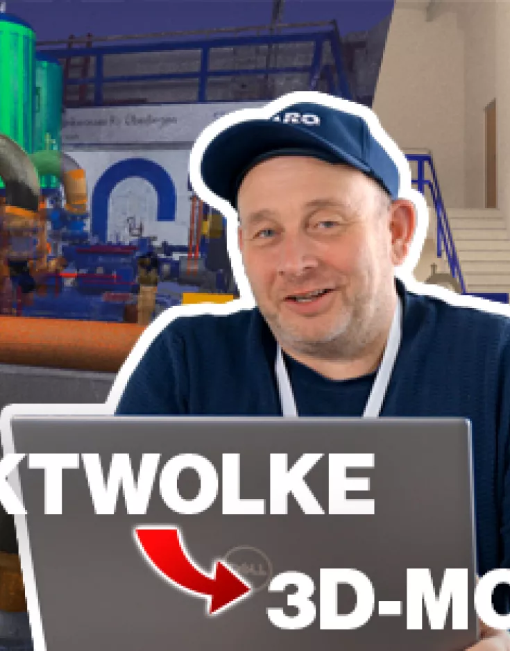 Wie entsteht ein CAD-Modell aus einer Punktwolke? - Bestandsmodellierung Wasserwerk