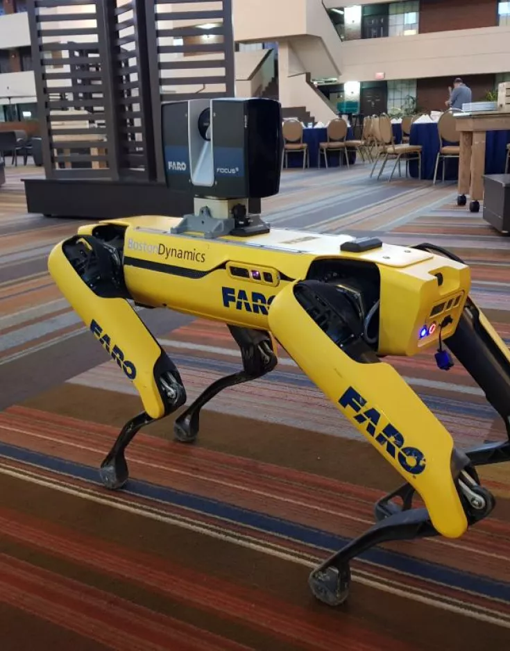 FARO Trek - FARO Scanner mit SPOT Roboter von Boston Dynamics