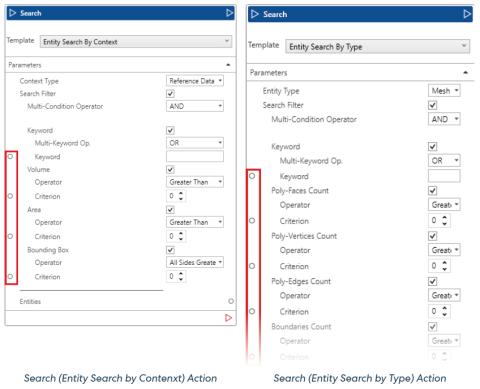 search actions