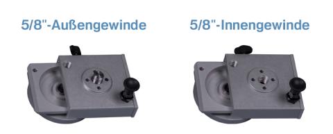 Überkopfadapter mit 5/8"-Außengewinde und 5/8"-Innengewinde