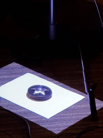 Scanning a police badge