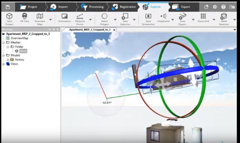 Mesh manipulation in FARO SCENE 2019