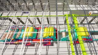 3D-Modell einer Papierfabrik - Draufsicht