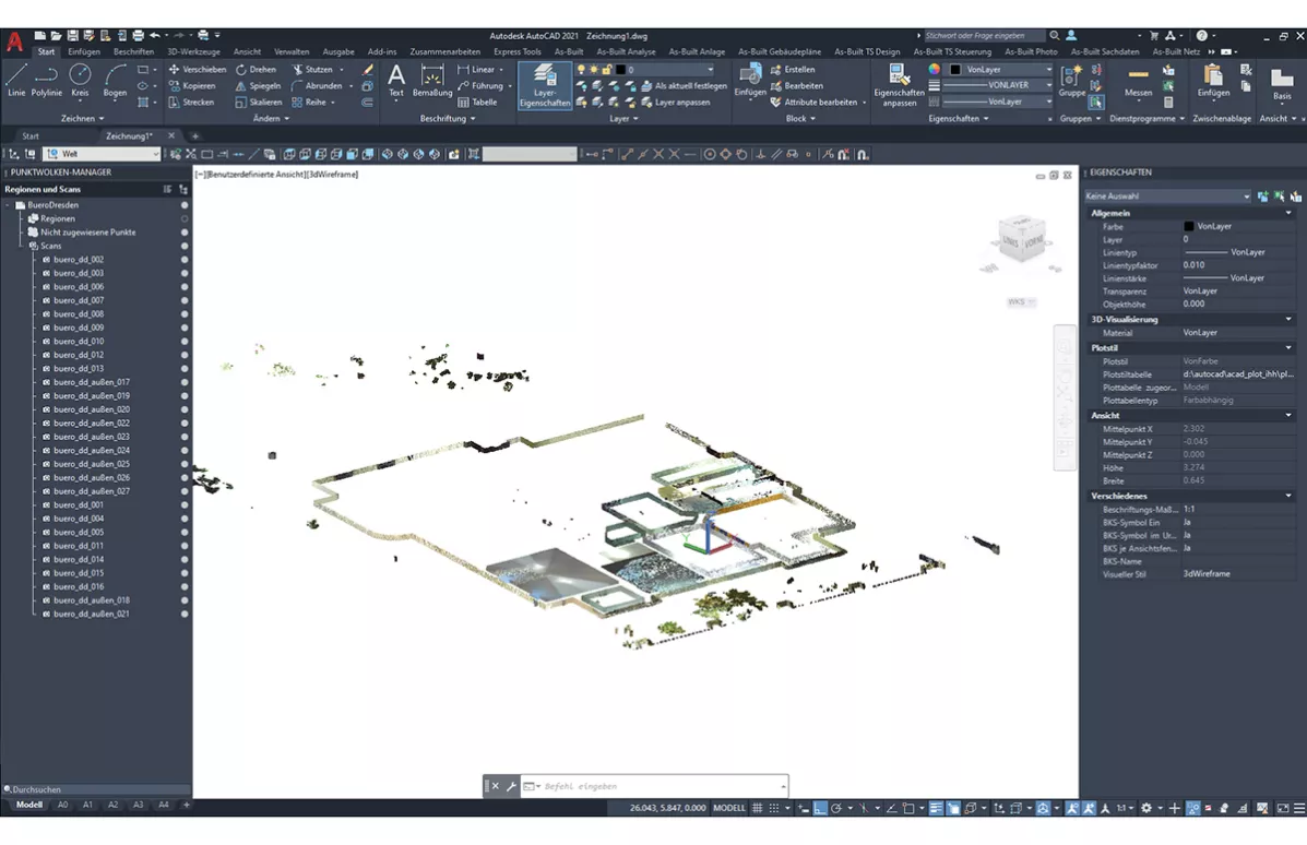 Punktwolkenbearbeitung mit Autodesk AutoCAD® 3