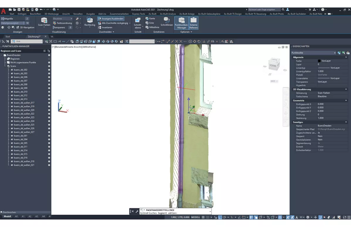 Punktwolkenbearbeitung mit Autodesk AutoCAD® 4