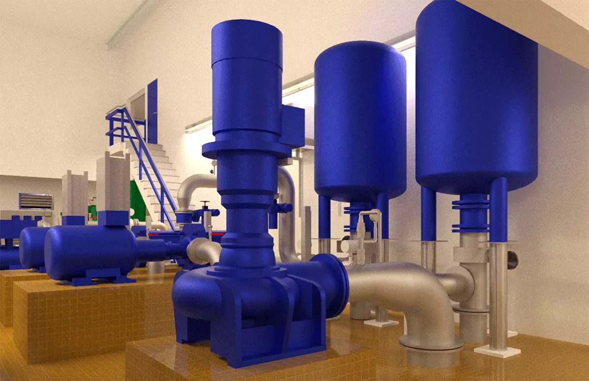Bestandsmodellierung eines Pumpenraums im Wasserwerk Überlingen am Bodensee 3