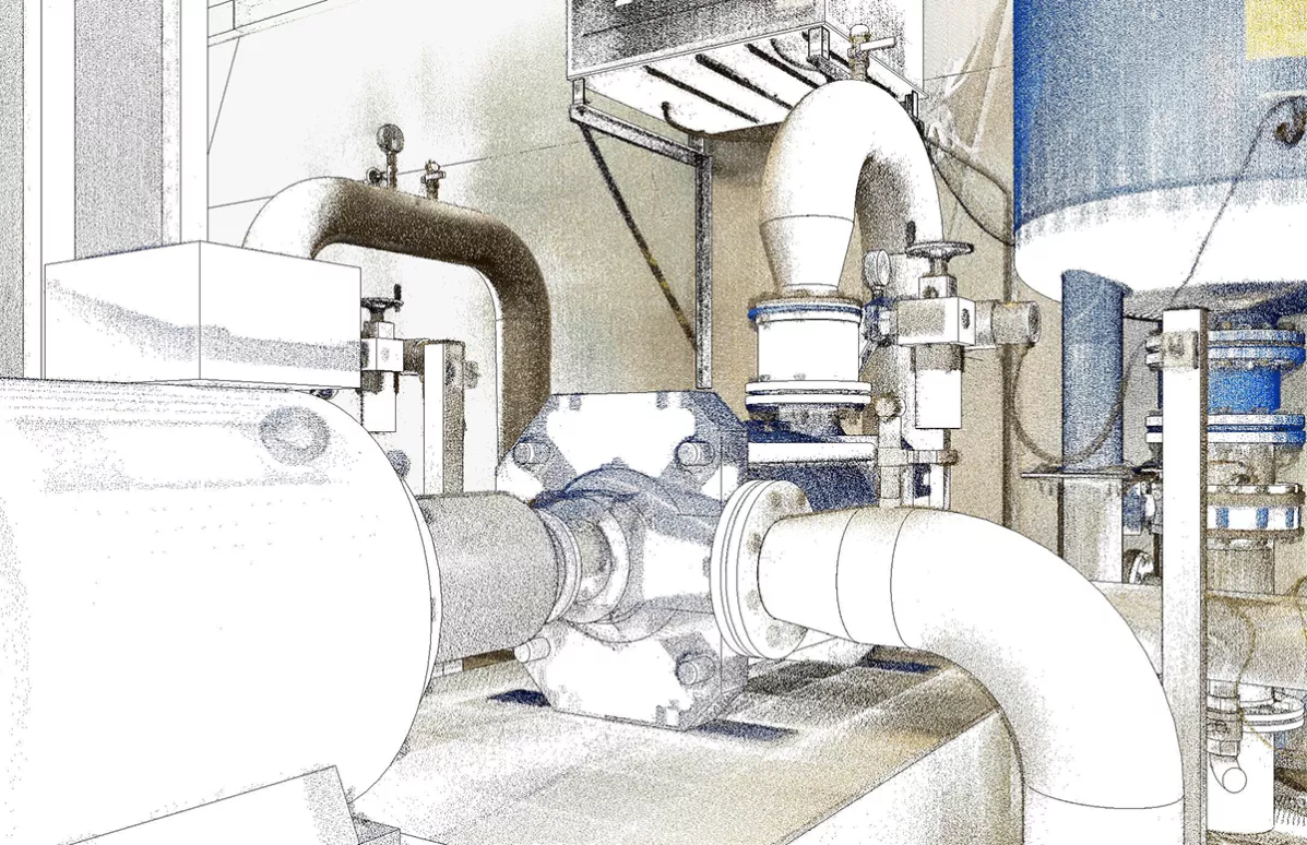 Bestandsmodellierung eines Pumpenraums im Wasserwerk Überlingen am Bodensee 4
