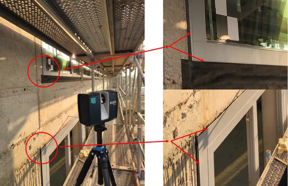 3D Laserscanning für die Fassadenmontage 3