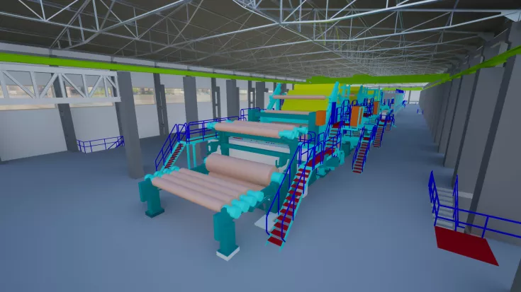 Digitale Fabriken und Anlagenbau Papierfarik