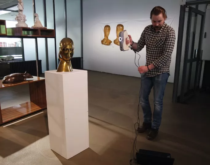 Scanprozess im Skulpturmuseum Marl