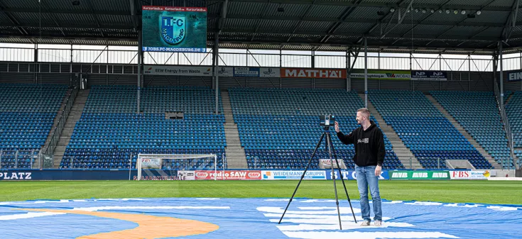 Stadion-Erfassung mit FARO Focus Laserscanner