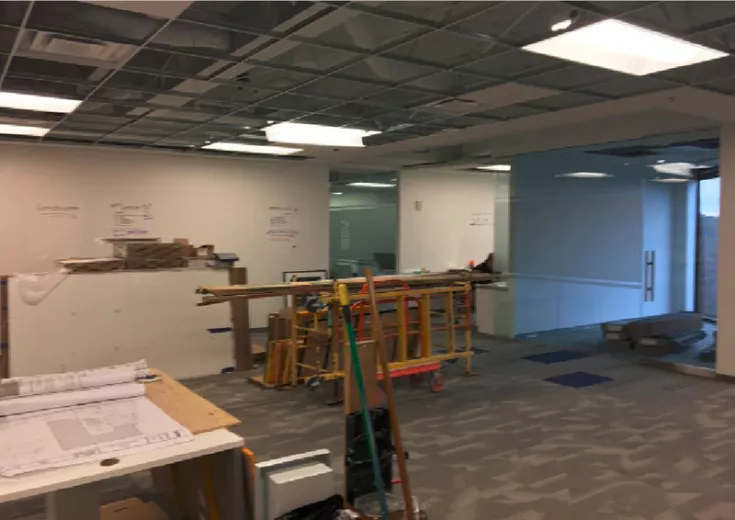 Das Büro von Turner Construction in Atlanta während der Renovierungsarbeiten