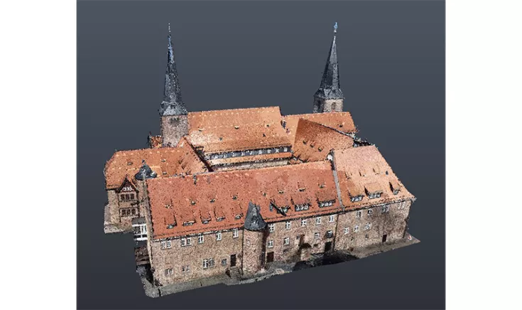 Punktwolke aus der Drohnenbefliegung in Autodesk ReCap