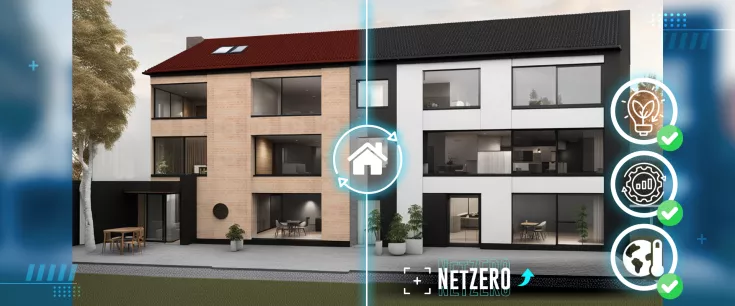 Ziel Energiesprong Haus Splitscreen