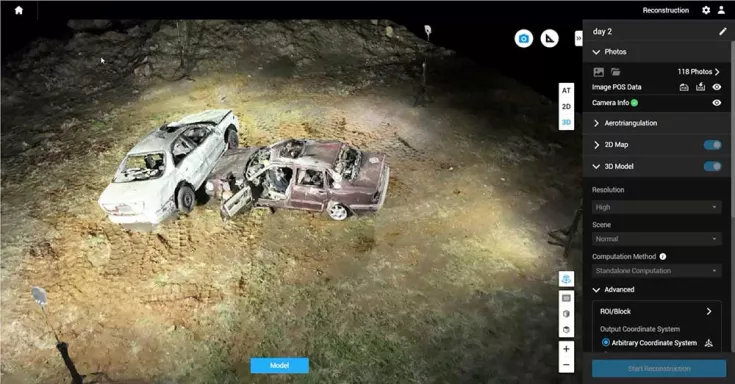 DJI Mavic 3E Aufnahme von Fahrzeugen