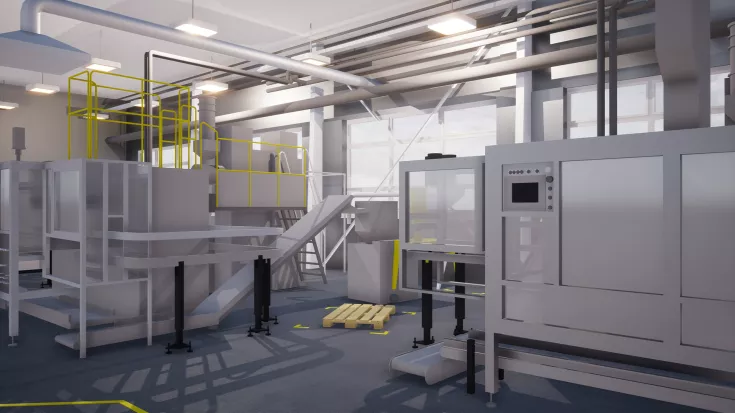 Modellierte Fabrik