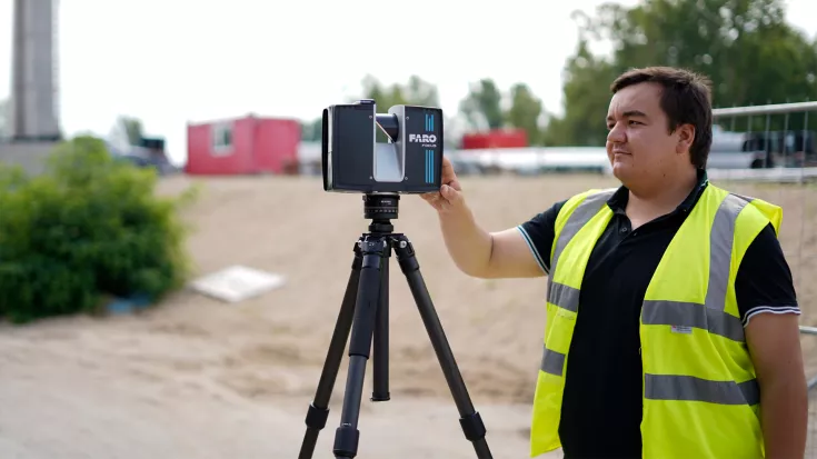 Fabian Laserscanner Baustelle