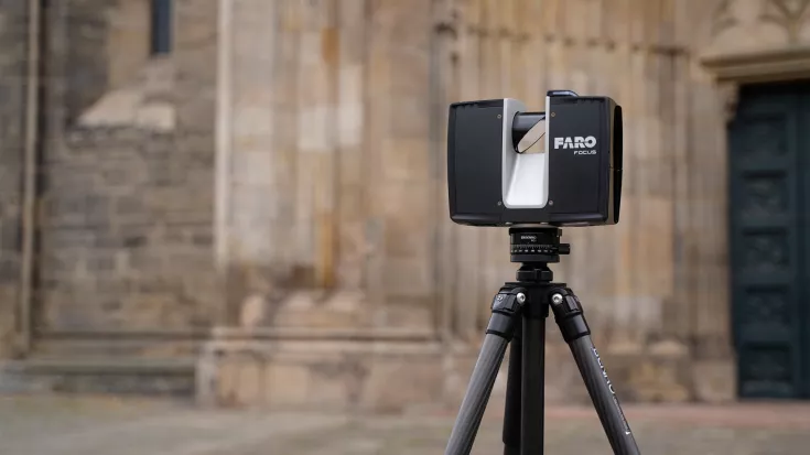 Faro Scanner Denkmalschutz Kirchenmauer