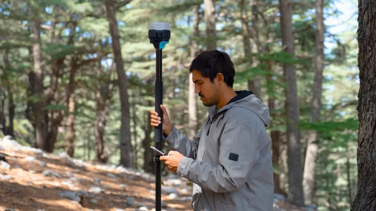 GPS Vermessung Wald