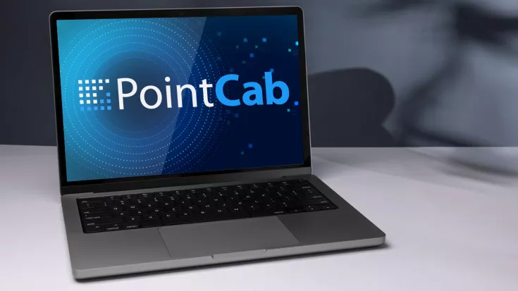 Laptop PointCab Datenauswertung
