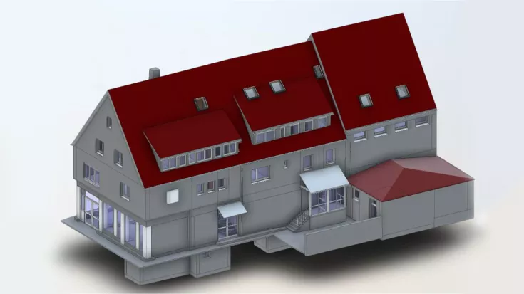 Modellierung Architektur Haus 