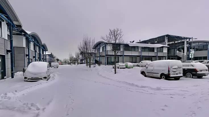 Winterwetter mit Schnee