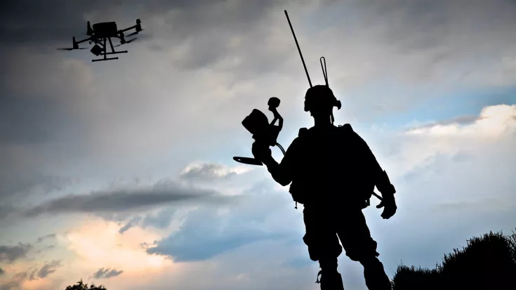 Soldat Luft und Bodenscan