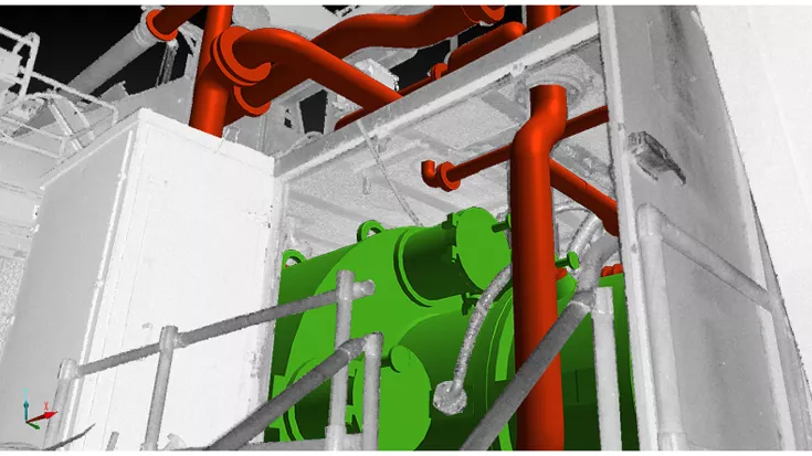Vermessung Gasturbine