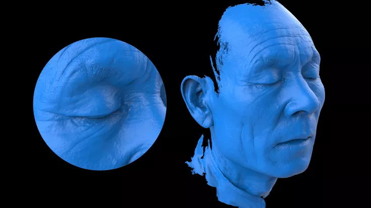 EinScan Pro HD Gesichtscan