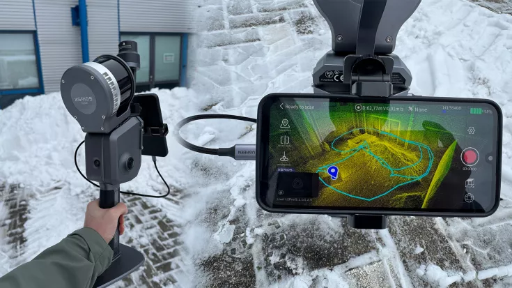 XGRIDS L2 Pro Scanning Schneeanhäufung