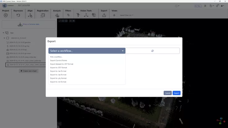 FARO Connect Export