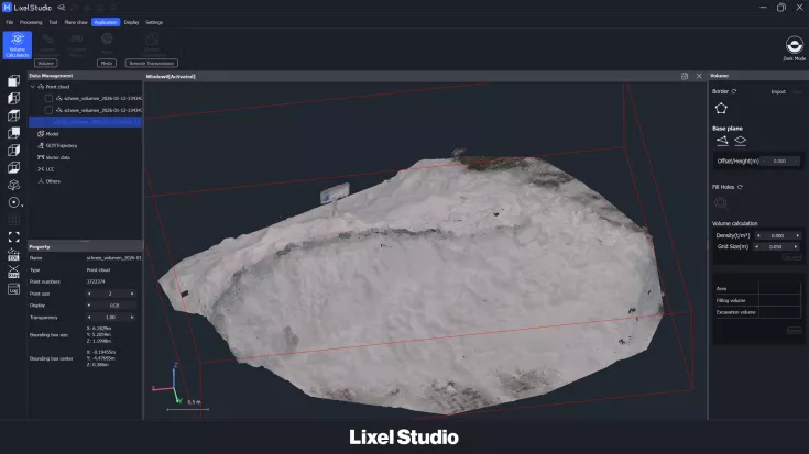 Lixel Studio Schneehäufung Punktwolke